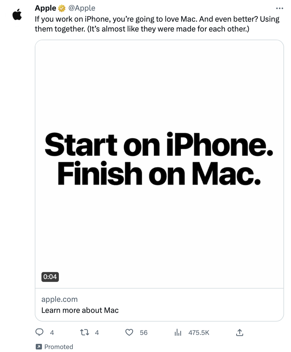 针对Macbook的Twitter广告
