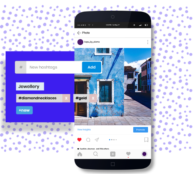 Sked Social的模板让你更容易选择话题标签，并想出Instagram的标题
