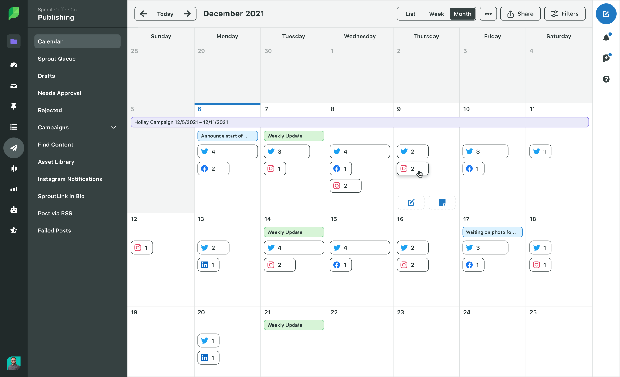 爱游戏体育官网首页爱游戏app体育官方Sprout Social: imagem do producto visualiza<s:1> o do calendário de publicações mensal